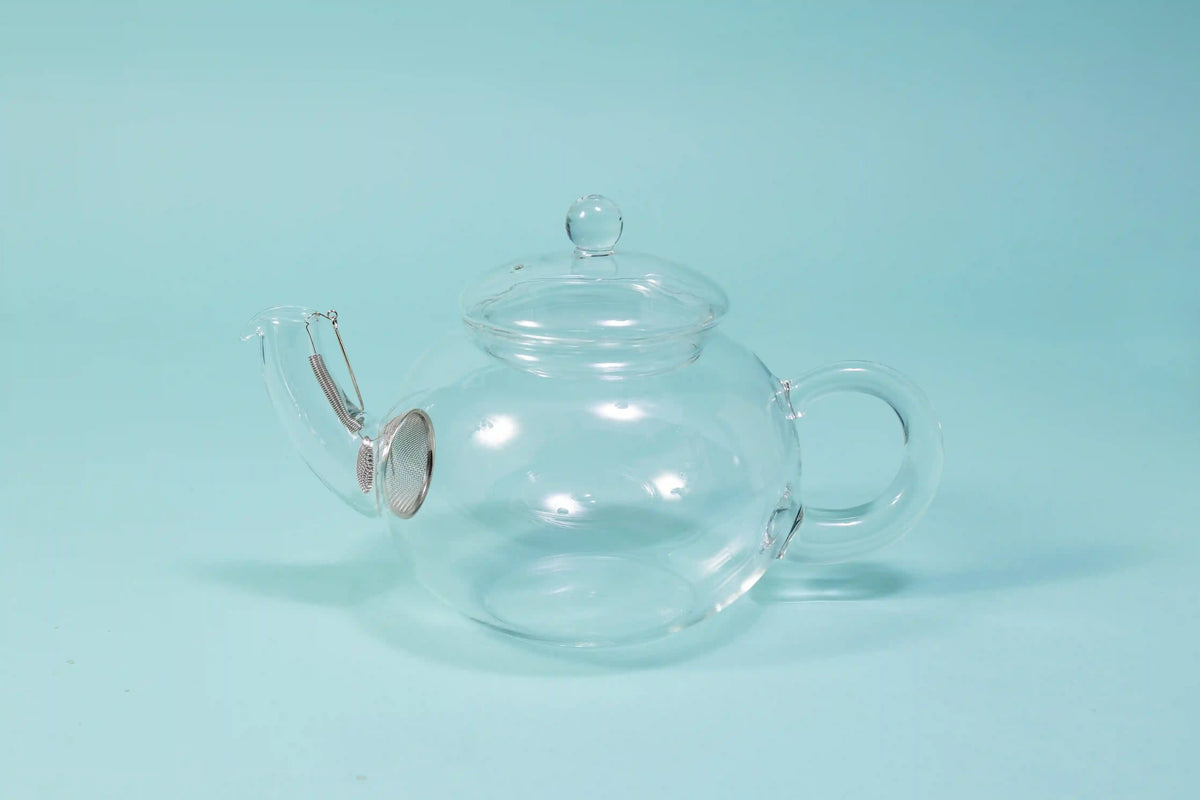 Jumping Leaf Glass Tea Pot